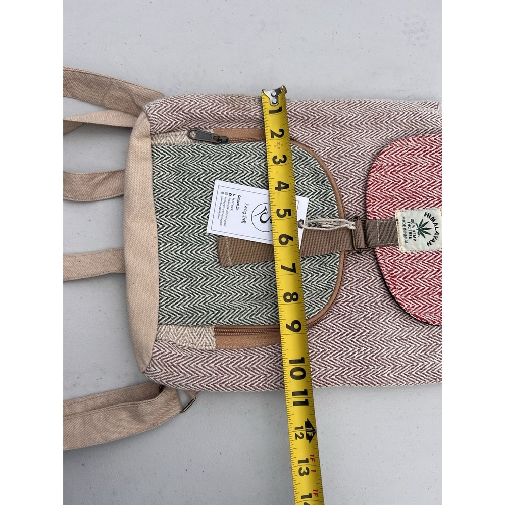 Hemp Multi-Stripe Small Backpack - Picture 4 of 4